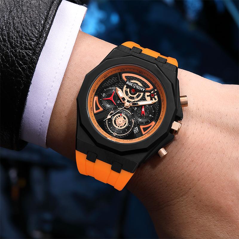 High Quality Watches for Men Luxury Original Male Quartz Wrist Watch Silicone Strap Sport Clock Relogio Masculino Drop Shipping