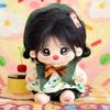 20cm Kawaii Cotton Dolls Anime Plush Stuffed Figure Bell Orchid/Green Plum/Butterfly Doll Wearable Clothing Dress Up Gifts