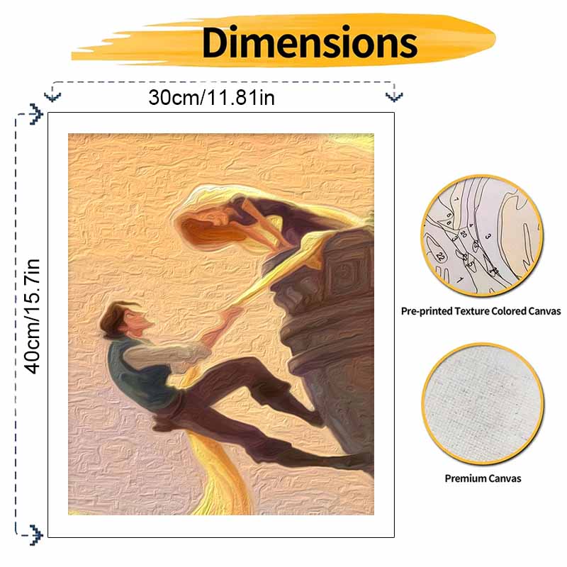 Disney Tangled Rapunzel Paint By Number Kit Number Drawing Canvas DIY Picture Home Decor Disney Princess Oil Painting Wall Art Decor