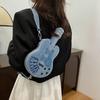 Fashion Design Women's Bag Messenger Bag New Spice Girl Personalized Denim Shoulder Messenger Bag Creative Guitar Bag