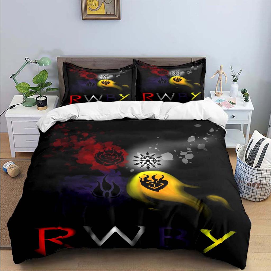 3D Fashion Cartoon R-RWBY Print Bedding Sets Bed Supplies Set Duvet Cover Bed Comforter Set Bedding Set  Luxury Gift