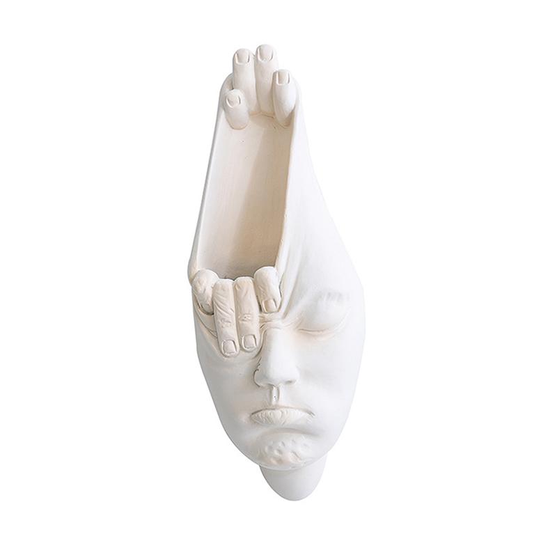 

Цветочный горшок с изображением персонажа из смолы, настенный, для комнатных растений, скульптура из смолы, забавные горшки для растений, горшок для растений, декоративные горшки для растений