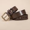 Retro Copper Buckle Handmade First Layer Cowhide Belt Men's Belt Leather Casual Pants Belt