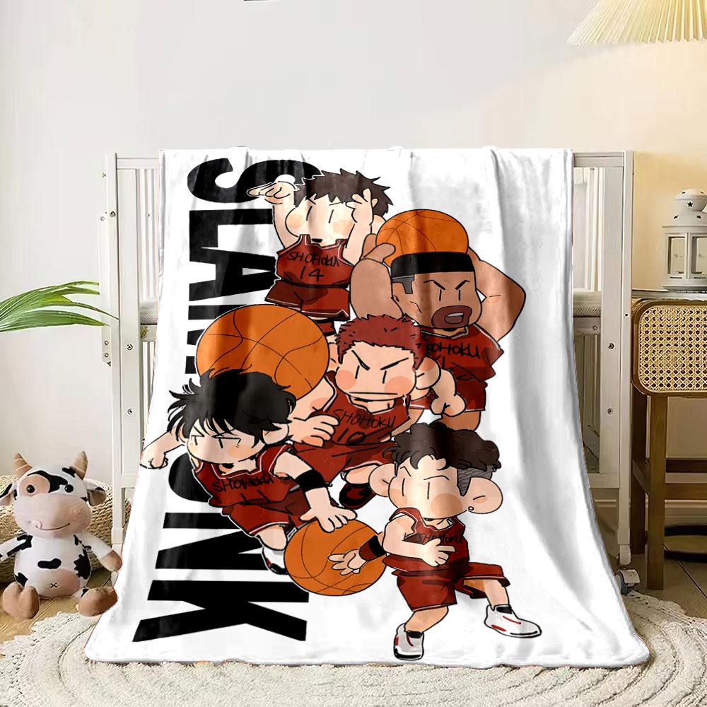 

Chibi basketball players in red Shohoku jerseys with dynamic poses. for all seasons blanket lunch break throw gift 80cm x 120cm
