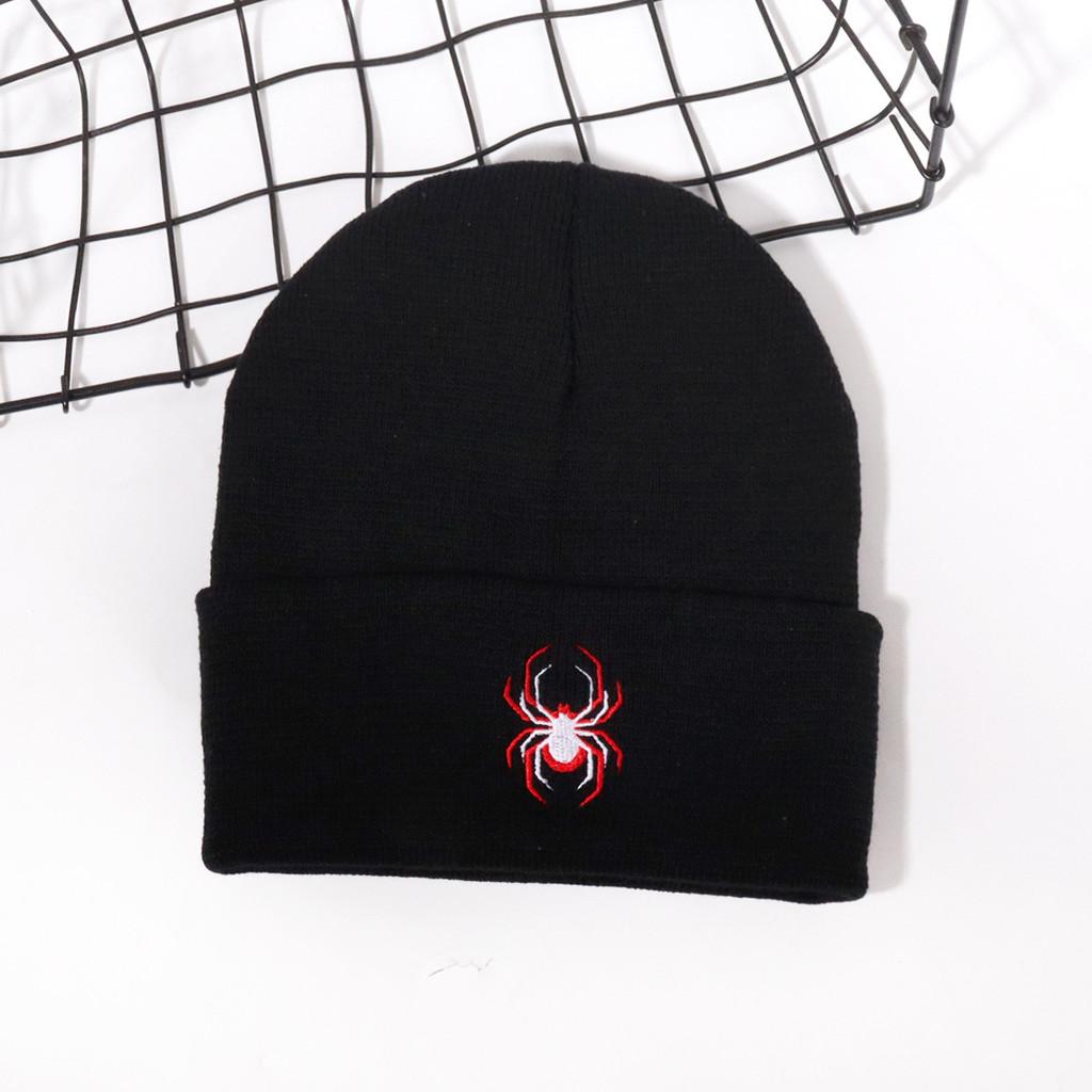 Spider Animal Inspired Embroidered Knit Hat For And Street Fashion Enthusiasts