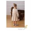 Autumn 2026 Forest-Style Ruffled Lace Collar Embroidered Girls' Dress with Puff Sleeves in Cotton Linen