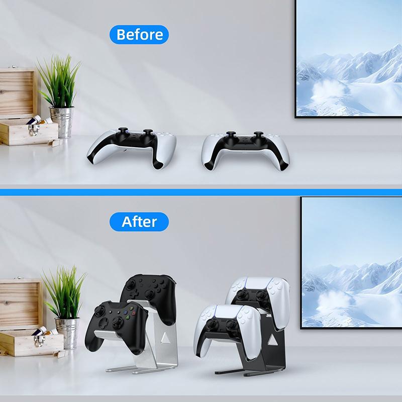Metal Game Controller Holder Gamepad Handle Bracket Desktop Storage For Switch Pro/Ps5/Xbox Series X/Ps4 Joystick Rack Stand