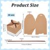 30sets Folding Paper Gift Packing Boxes with Polyester Ribbon Square BurlyWood 9x9x6cm