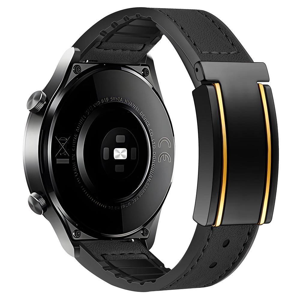 

Для Huawei Watch GT 4 41мм/Garmin Venu 3S/Xiaomi Mi Watch Ремінець з магнітною застібкою Black+Gold
