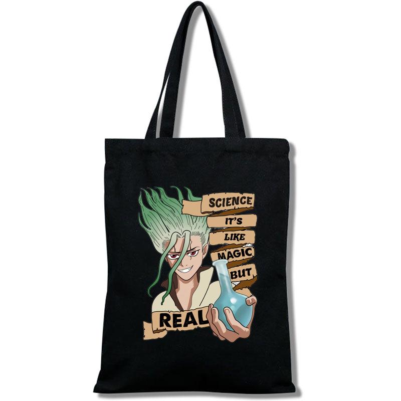 

Shi Jiyuan Dr. Stone Messenger Bag Creative Portable Shopping Bag Canvas Bag Bag List non-zipper style 6