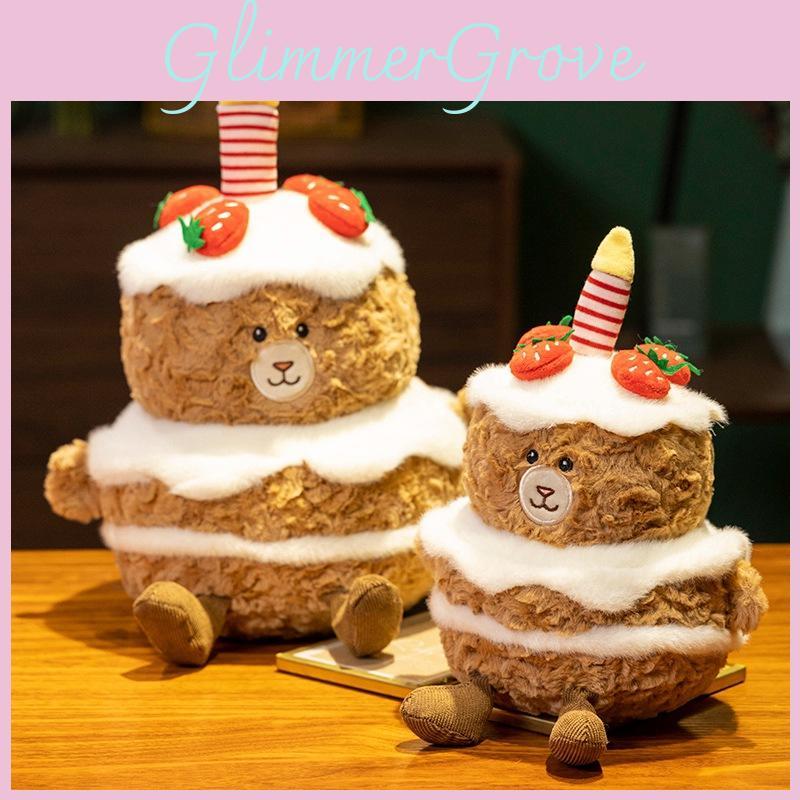 Strawberry Cake Birthday Bear Doll Cute Plush Bear Doll Birthday Girls Gift