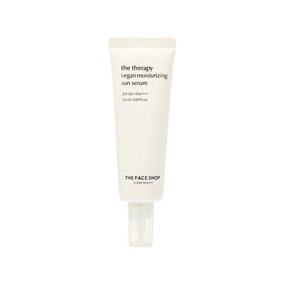 Suero solar hidratante vegano The Therapy de The Face Shop, 50 ml