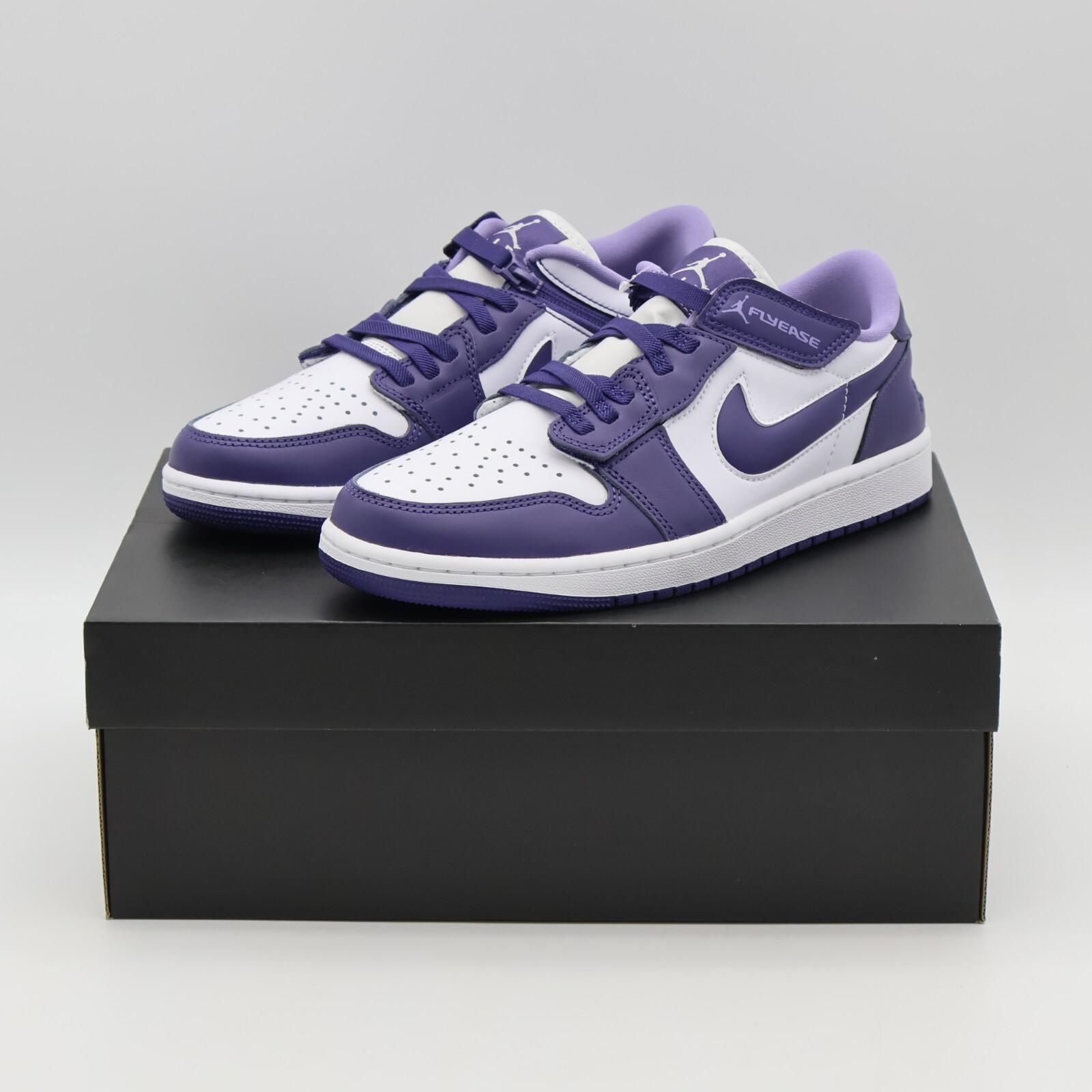 DM1206-515 Nike Air Jordan 1 Low FlyEase Небесно-фиолетовый Белый (Мужской) 11.5