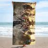 Dynasty Warriors Print Beach Towel, Large Soft Quick Dry Towel for Beach Camping Swimming