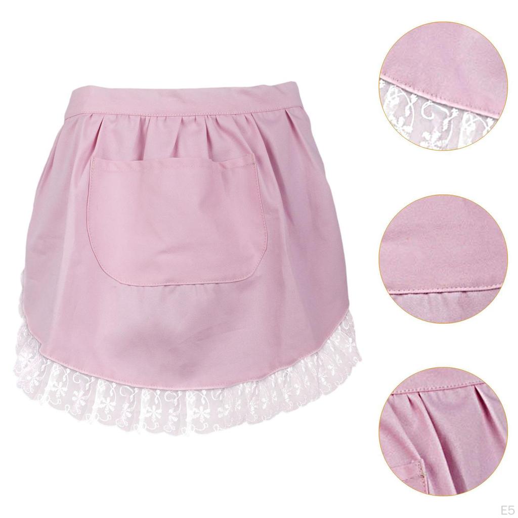 Waist Apron for Women of The Cooking with Cute Pocket