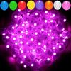 Aogist 100 Stück Weiße Ballonlichter, Lange Standby-Zeit Wasserdichtes Mini-Licht, Batteriebetrieben, Runde LED-Kugel Lampe für Latexballon Papierlaterne Party