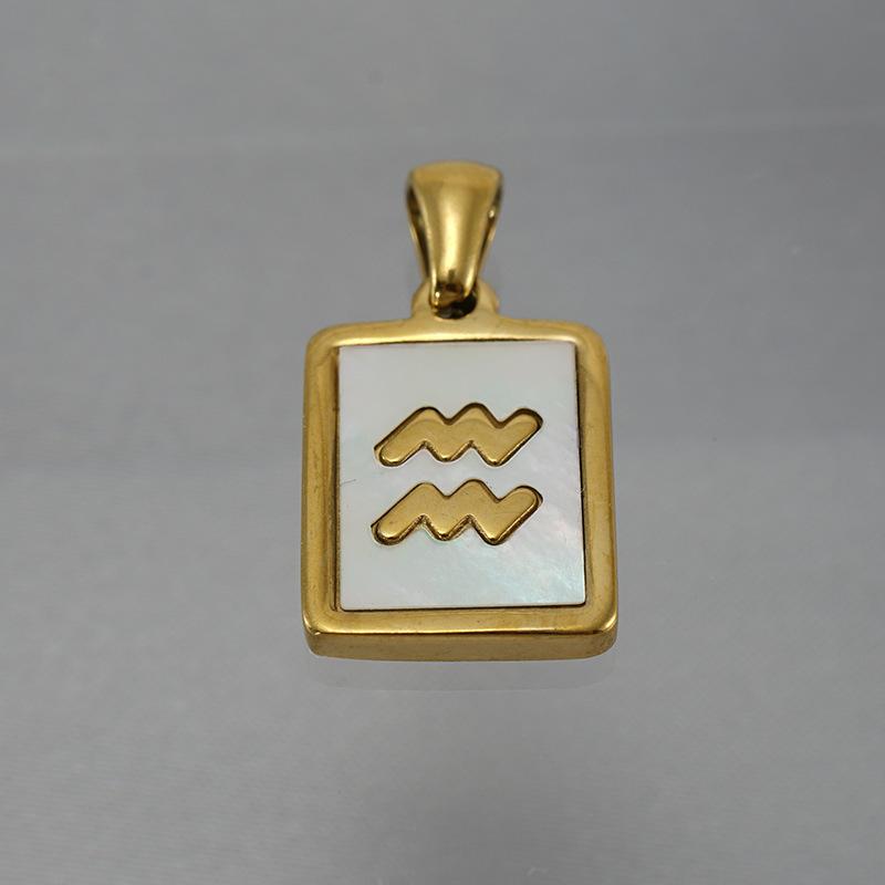 2026 Simple 12 Constellation Necklace Women's 18K Versatile Shell Constellation Pendant Jewelry Women
