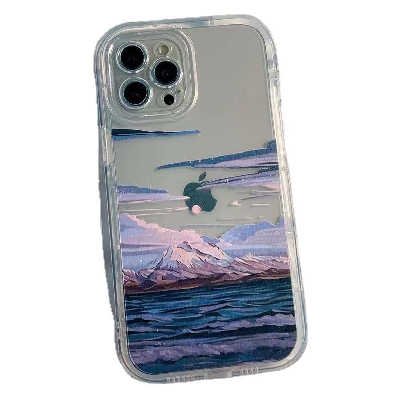 Západ slunce Západ slunce Scenérie Vhodné pro pouzdro na mobilní telefon Apple 16promax IPhone 14/15 Průhledné 13 Ochranné pouzdro