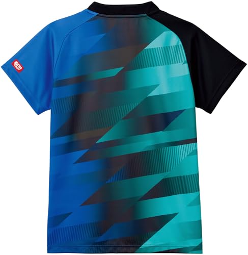 VICTAS Table Tennis Game Shirt, J.T.T.A (Japan Table Tennis Association) Approved, Moisture-Wicking, Quick-Drying, Unisex, V-GS318, Blue, XL, 512311