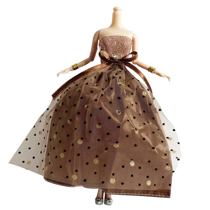 30Cm Doll Clothing 1/6 Dress Up Doll Wedding Dresses Fashion Play House Princess Trailing Large Dresses For 1/6 Xinyi Fr Bb Doll