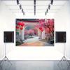 Red Lantern Spring 2D Backdrop, Chinese Style Party & Live Background Cloth