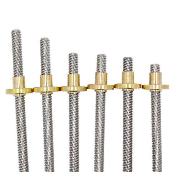 150-500mm 3D Printer T8 Stepper Trapezoidal Acme Thread Lead Screw Rod with Nut