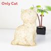 Crystal Cat Resin Decor With Fortune Symbol For Office Desk Enhancements