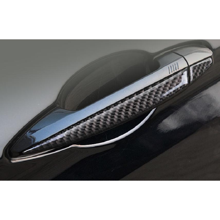 For BMW X5 X6 2014-2018 Real Carbon Fiber Exterior Side Door Handle Cover Trim