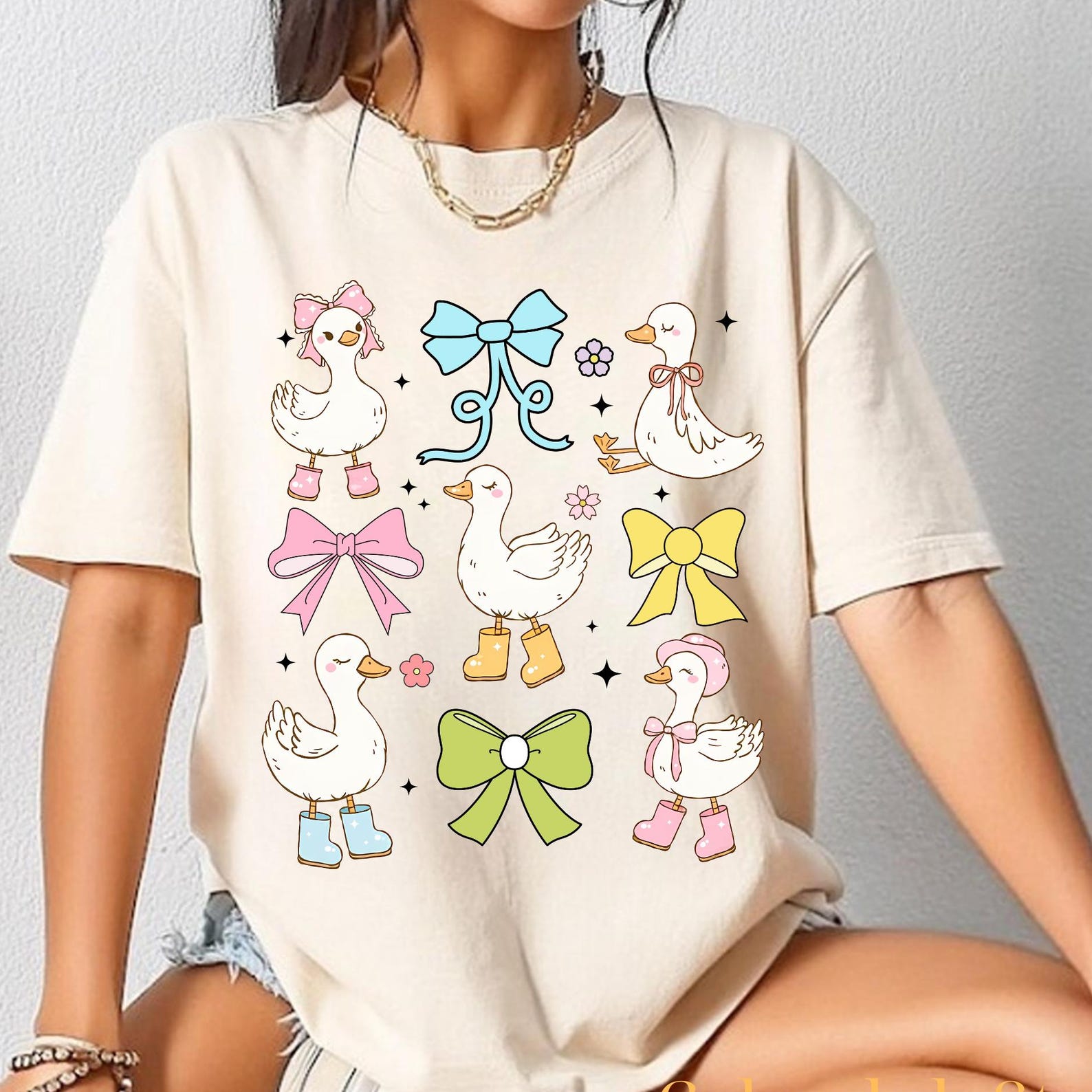 Coquette Mama Goose Comfort Colors Shirt, Bow Mama Goose Shirt, Goose Lover Tee, Silly Goose Mama Tee, Happy Mother s Day, Goose Girly Tee S