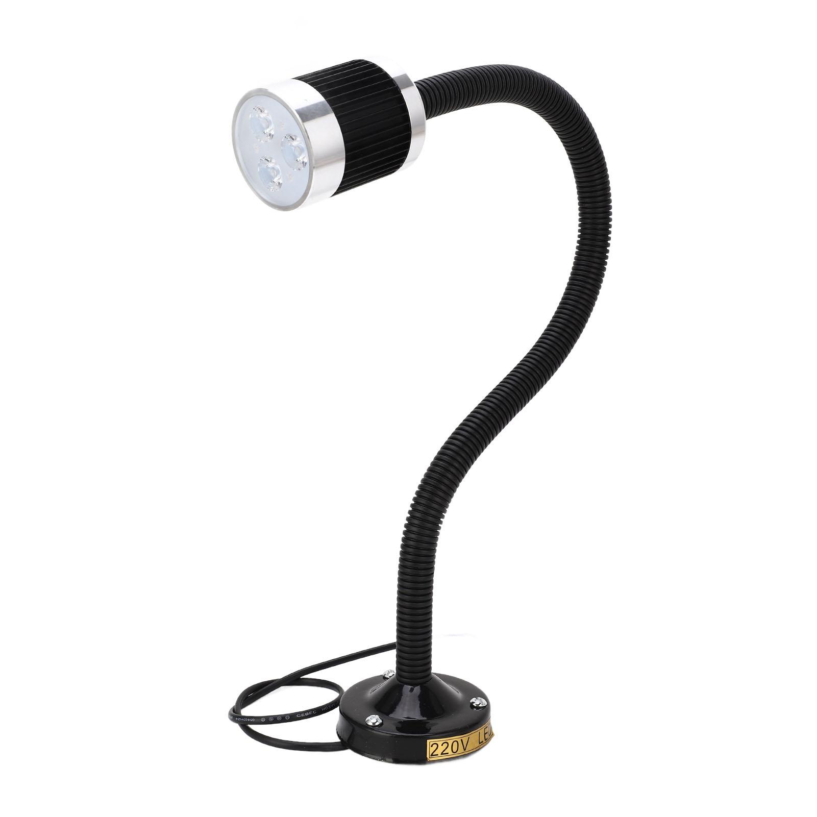 

Круглое магнитное основание Гусиная шея Промышленный светодиодный рабочий светильник для токарного станка с ЧПУ AC220V 3W