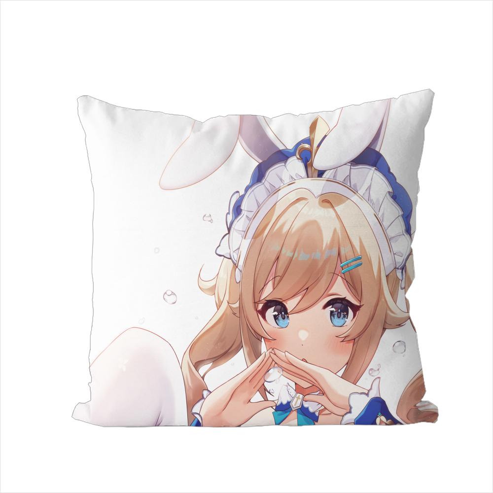 Genshin Impact Pillow Case For Car Sofa Decorative Home Doublesided Print Plush Square Throw Pillow Cushion Cover