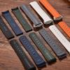 20mm New Soft FKM Fluorous Rubber Curved End For Omega Strap For Seamaster 300 Diving Belt Fold Buckle Replacement Watch Band