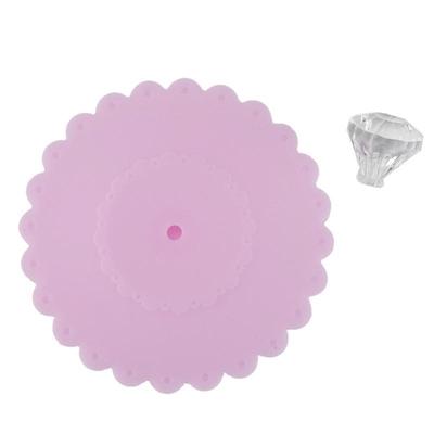 Popular Diameter 10 Cm Cup Cover Dustproof Thermal Insulation Diamond Reusable Silicone Insulation Leakproof Cup Lid