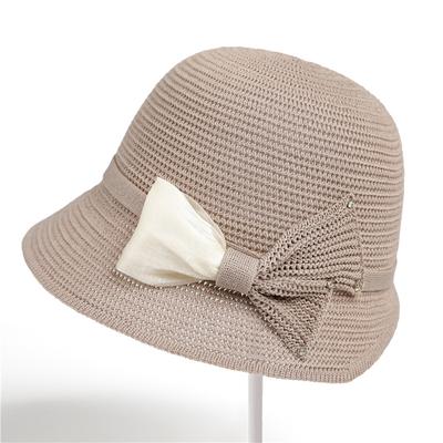 Chapéu Balde de Verão Feminino com Laço, Chapéu Respirável de Proteção Solar, Chapéu de Viagem Elegante, Estilo Britânico, Chapéu de Sol Elegante para Senhoras