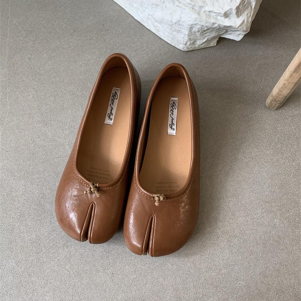 Fashion Bailamos Brand New Split Toe Flats Ballet Shoes Tabi Ninja Women Casual Shoes Woman Slip On Loafers Soft Bottom Moccasins Mujer