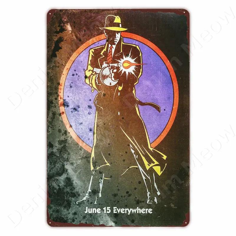 Retro Metal Cinema Movie Poster Vintage Metal Sign Wall Art Decor Aesthetic Living Room Decoration