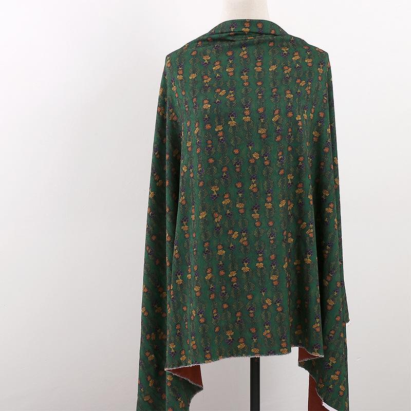 

Ancient-style Jacquard Printed Fabric for DIY Winter Clothing Coats Cheongsam Skirts Dresses Fabrics 100cmx150cm зелений