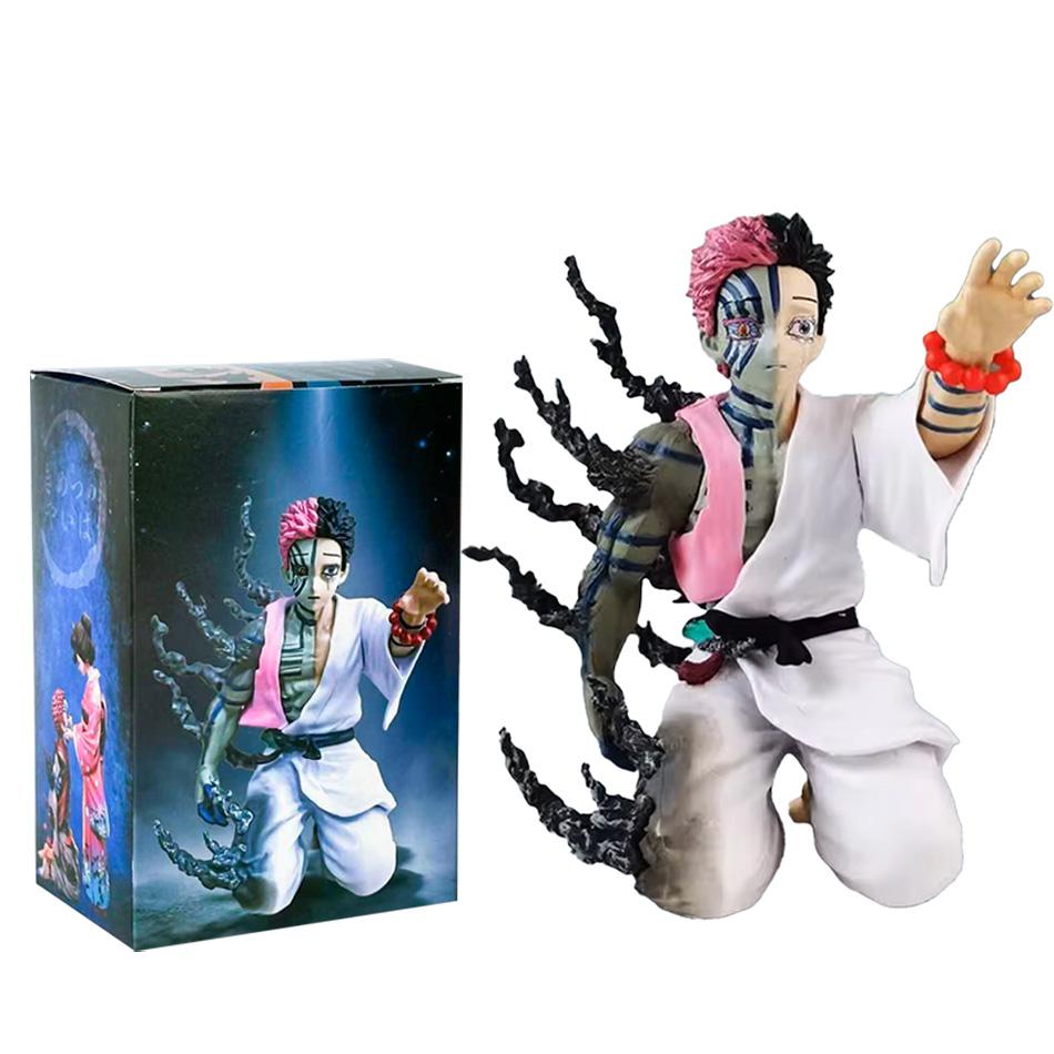 New 13cm Demon Slayer Akaza Hakuji Anime Figure Model Doll Action Figurine Pvc Decoration Peripheral Desktop Ornament Toy