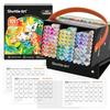 Shuttle Art illustration markers 100 colors marker pen set oil-based blender dual tips waterproof quick-drying fade-resistant carrying case planners