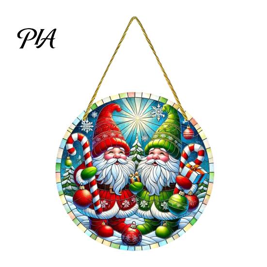 Xmas Tree Hanging Charms Christmas Ornaments, Acrylic Festive Pendants with Lanyard for Holiday Theme Party Favors Home Decoration, Indoor Scene