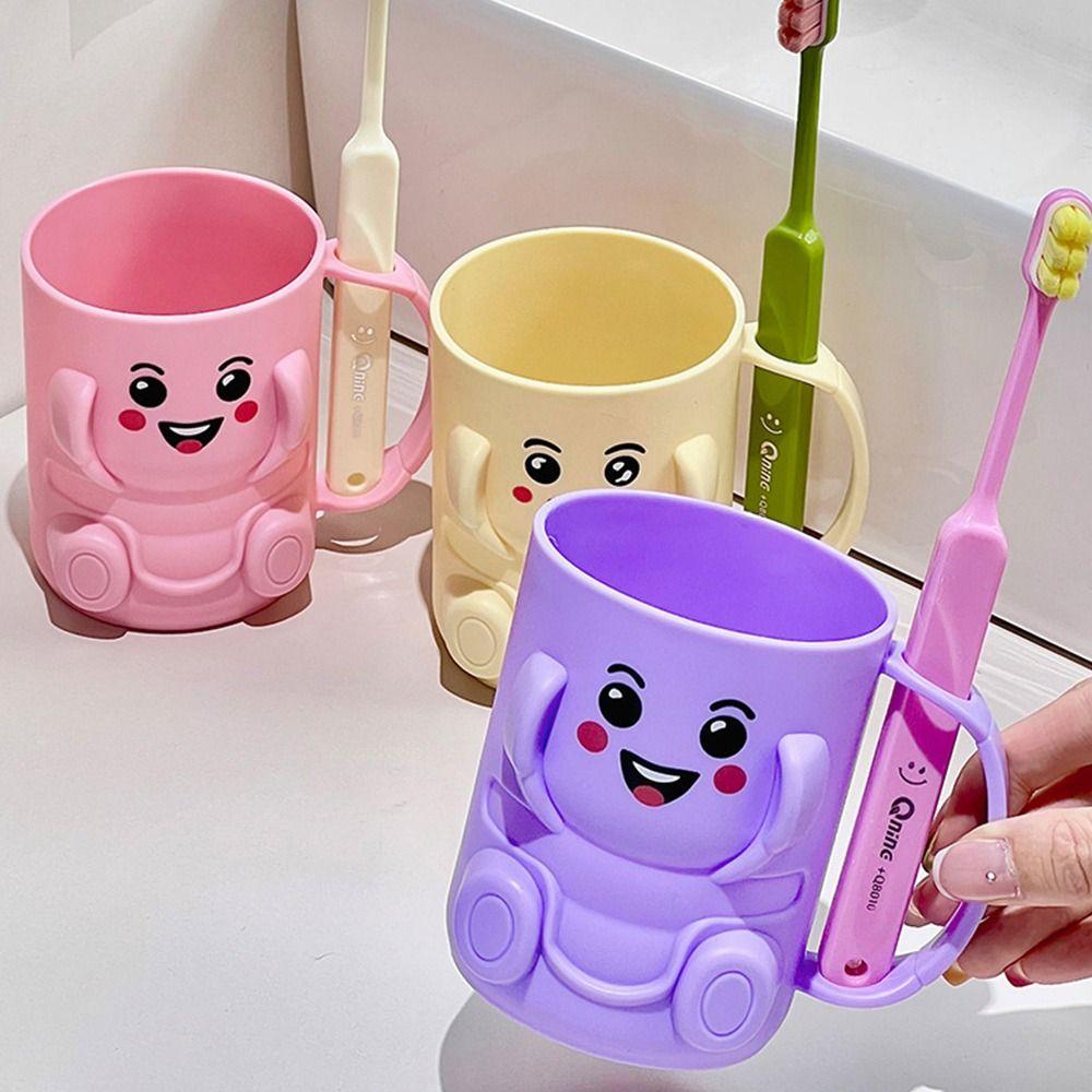 Cartoon Thickened Toothbrush Cup Plastic Multipurpose Toothbrush Storage Rack Toothbrush Holder for Bathroom Accessory