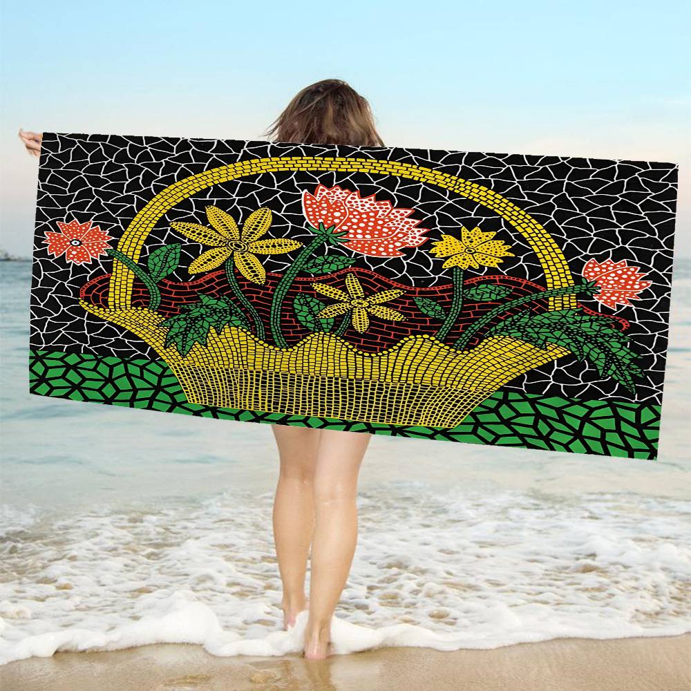 Pumpkin Yayoi Kusama Microfiber Printed Beach Towel Mountain Climbing Yoga Beach Swimming Running Absorbent Soft Towel