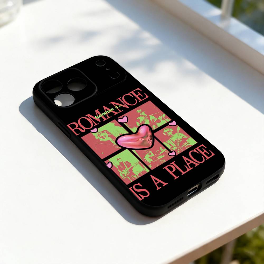 Fontaines DC Romance Cool Phone Case For iPhone 17,16,15,14,13,12,11,Pro,Max,Plus,E,SE4,Air,Mini Black Soft Cover