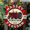 2D Flat Aluminum Tractor-Style Wall Art 7.87 Inches × 7.87 Inches Rustic Country Style Perfect for Gardens, Farmhouses, Homes, Gates, Porches, and