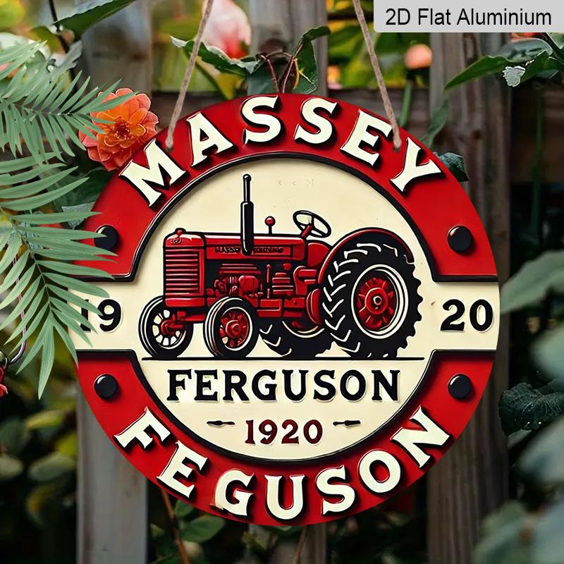 

2D Flat Aluminum Tractor-Style Wall Art 7.87 Inches × 7.87 Inches Rustic Country Style Perfect for Gardens, Farmhouses, Homes, Gates, Porches, and 1pc
