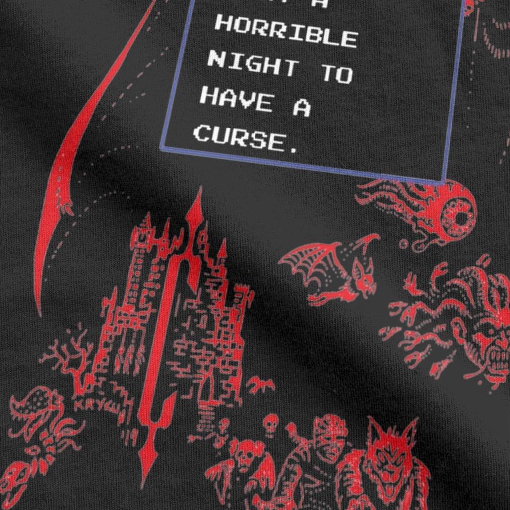 Schreckliche Nacht Castlevania T-Shirt für Herren Baumwolle Hipster T-Shirt Rundhals T-Shirt Kurzarm Kleidung Grafik