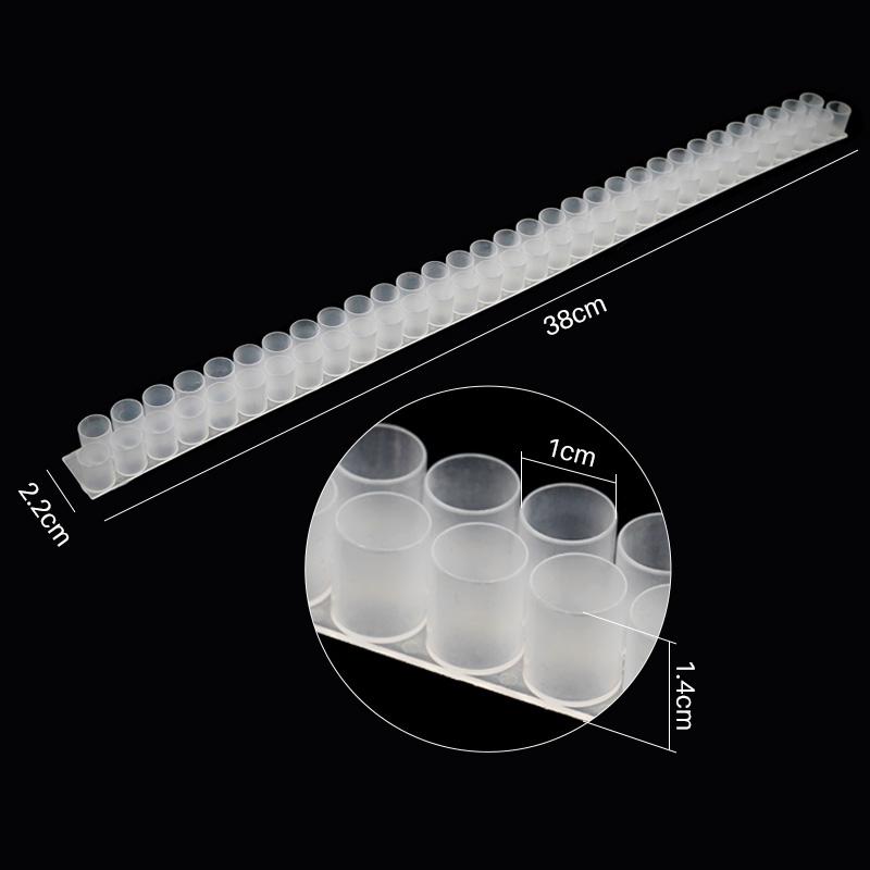 50pcs Plastic Royal Jelly Storage Strip Queen Rearing System Frame Bee Larva Cup for Bee Breeding Equipment Beekeeping Tools