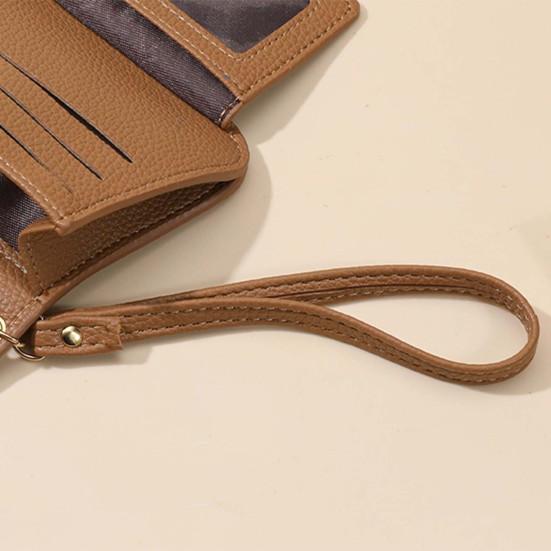 Damen Clutch Geldbörse Mini Geldbörse mit Reißverschluss Münzfach Ausweisfenster Schlanker Kreditkartenhalter Geldbörse für Damen Mädchen