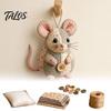 Table Decoration Plush Mouse Patchwork DIY Sewing Kit, Handmade Craft Set with Floral Fabric, Stuffing & Kit Buttons, Cute Stuffed Ornament