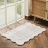 Absorbent Bedside, Non- Doormat for Bedroom, 40 cm, Light Gray Curved